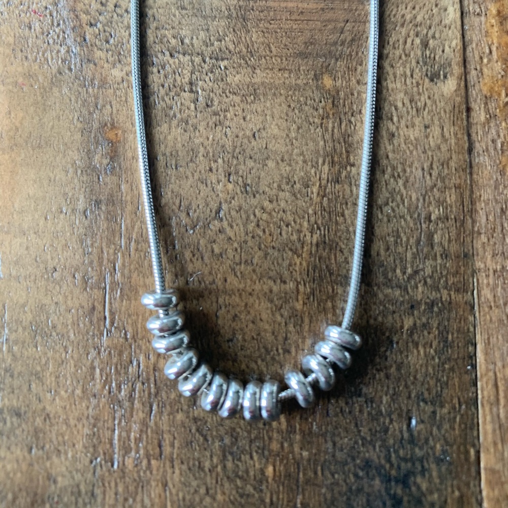 Silpada sliding bead silver necklace